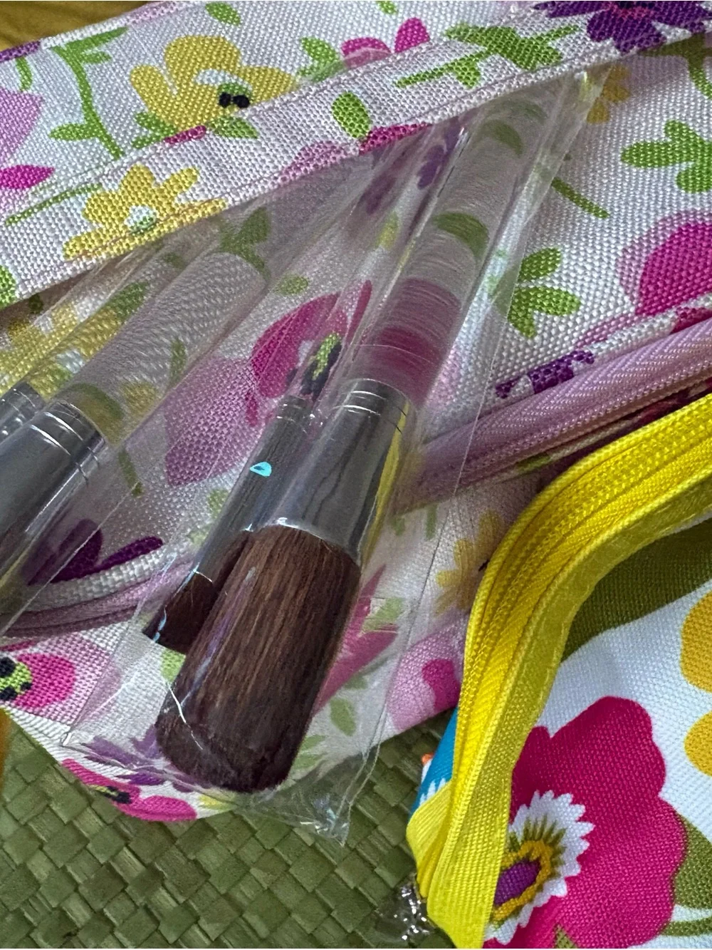 Trina Turk for Clinique with 2 other Clinique Floral Bags plus 4 Brushes